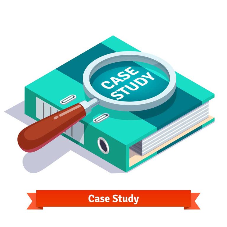 Graphical representation of a business case study results